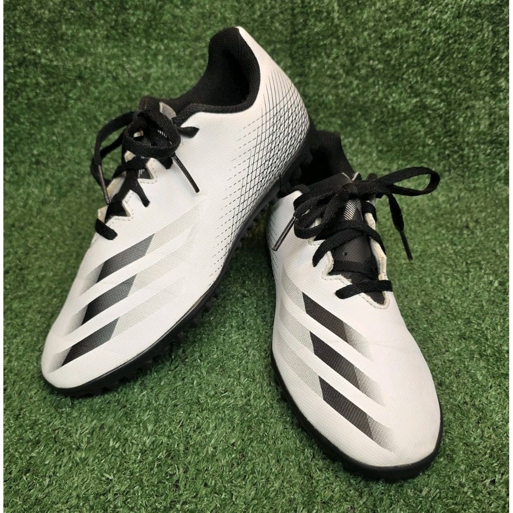 Boys Size 4.5 Adidas X Ghosted.4 Soccer Turf Shoes J Cloud White Core Black